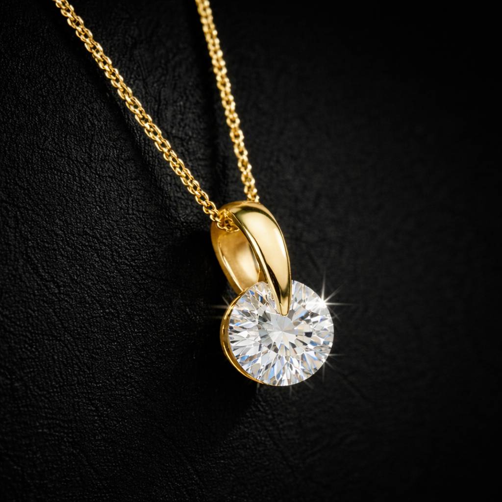 ラウンドソリティアネックレス　１ct シルバー９２５
